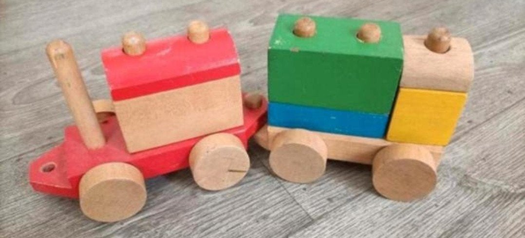 🚂🚂houten treintje🚂🚂, Kinderen en Baby's, Speelgoed | Houten speelgoed, Verzenden, Gebruikt