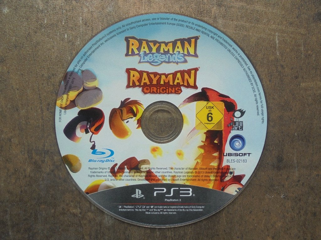 Rayman Legends & Rayman Origins voor PS3 (zie foto's), Avontuur en Actie, Gebruikt, 1 speler, Ophalen of Verzenden