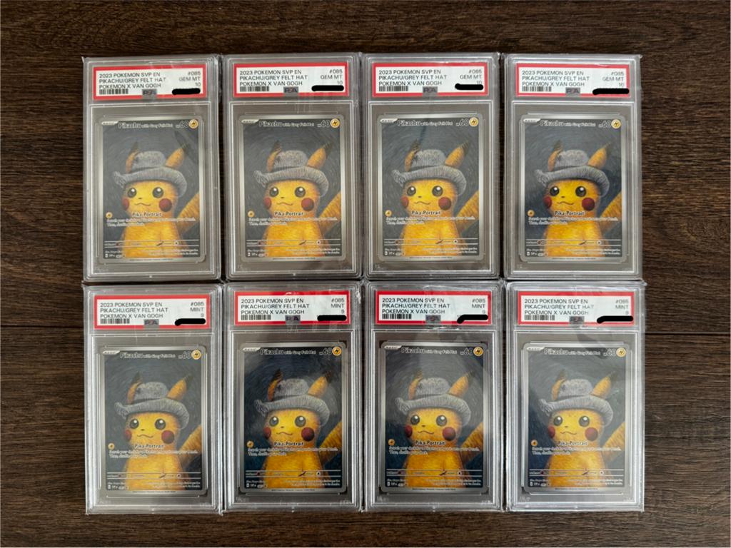 8x Pikachu Pokémon x Van Gogh PSA 10 en 9, Hobby en Vrije tijd, Verzamelkaartspellen | Pokémon, Ophalen, Nieuw, Meerdere kaarten