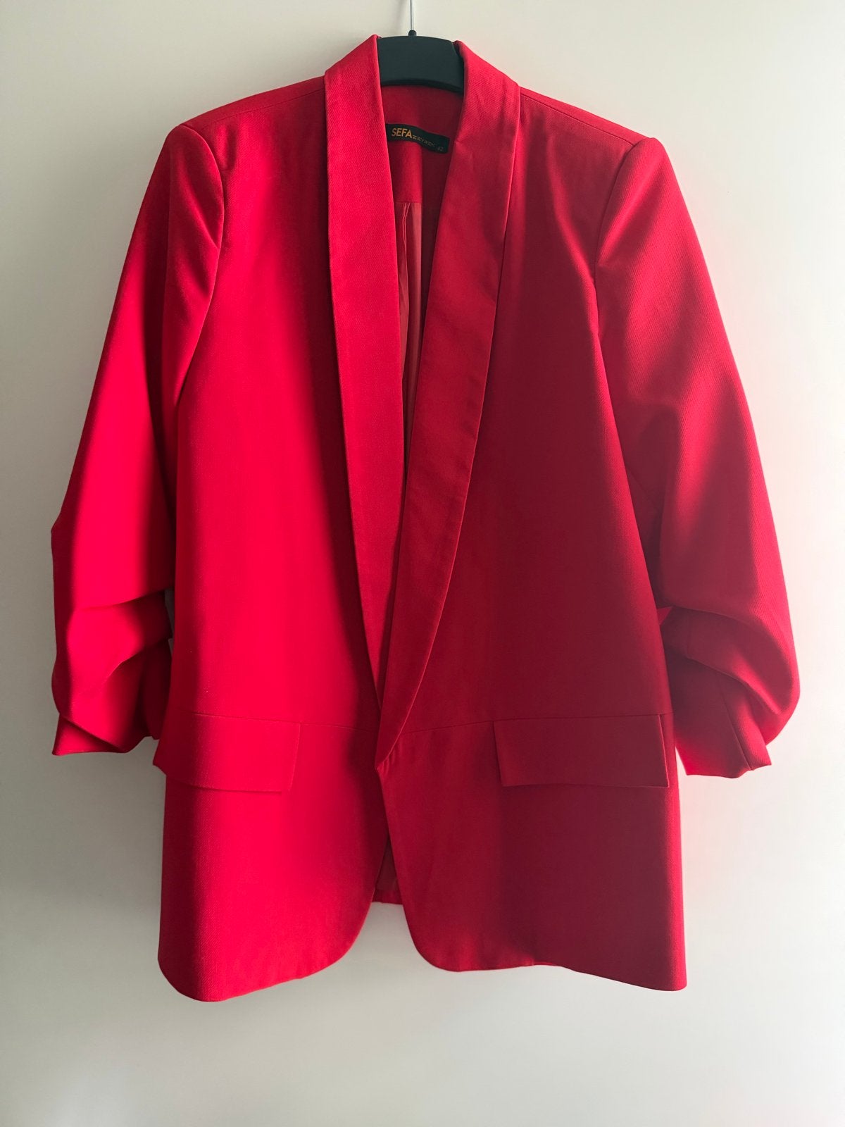 Rode blazer van SEFA ZEYREK, maat 42, Ophalen of Verzenden, Zo goed als nieuw, Rood, Jasje