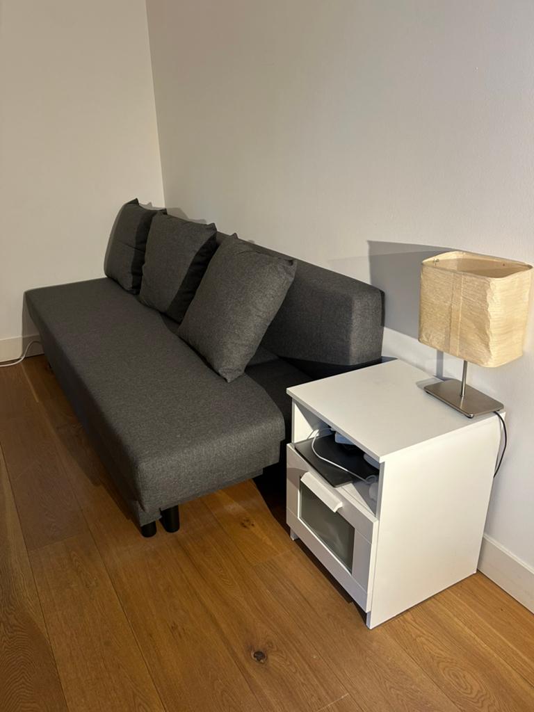 IKEA slaapbank / logeerbed + gratis extra’s (De Pijp A'dam), Huis en Inrichting, Slaapkamer | Slaapbanken, Ophalen, Tweepersoons