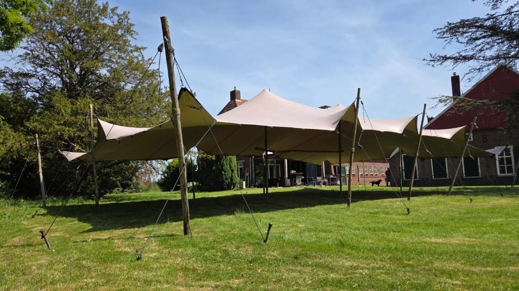 Te Huur: Stretchtent, 12 x 18 meter, Ophalen, Overige typen, 6 meter of meer, Zo goed als nieuw