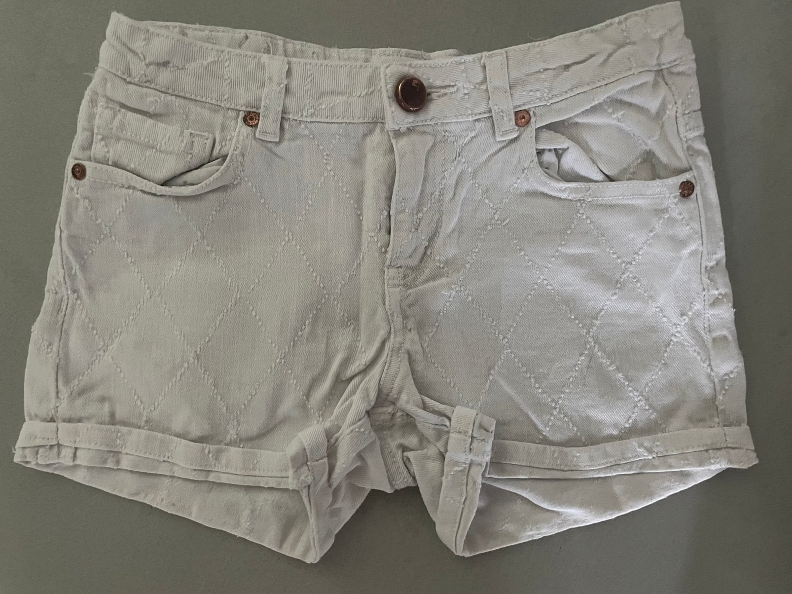 Korte broek wit jeans zara girls 122 6/7 jaar, Ophalen of Verzenden, Zo goed als nieuw, Meisje, Broek