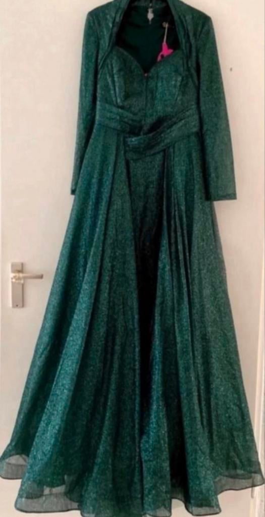 Groene glitter galajurk feestjurk maat 38  (nieuw), Ophalen of Verzenden, Nieuw