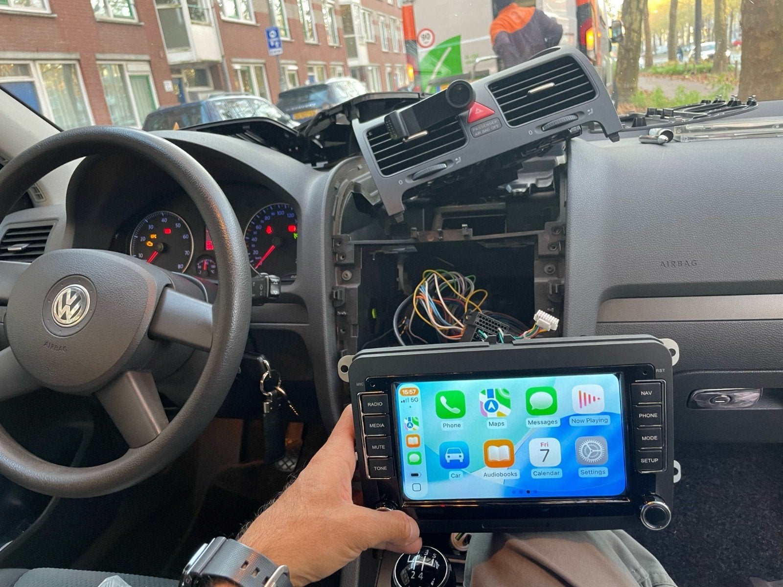 Op voorraad! VW Draadloze Carplay. Stuurknoppen werken, Auto diversen, Autoradio's, Ophalen