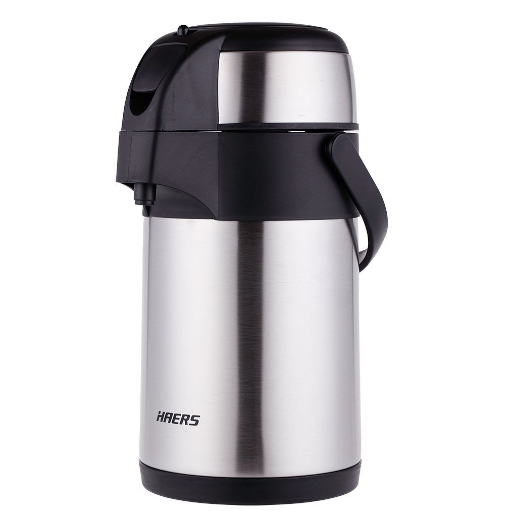 Nieuw | Thermos - Isoleerkan - Pompkan Inox 2L - met duwpomp, Theepot/fluitketel, Nieuw, Ophalen of Verzenden, Meerkleurig