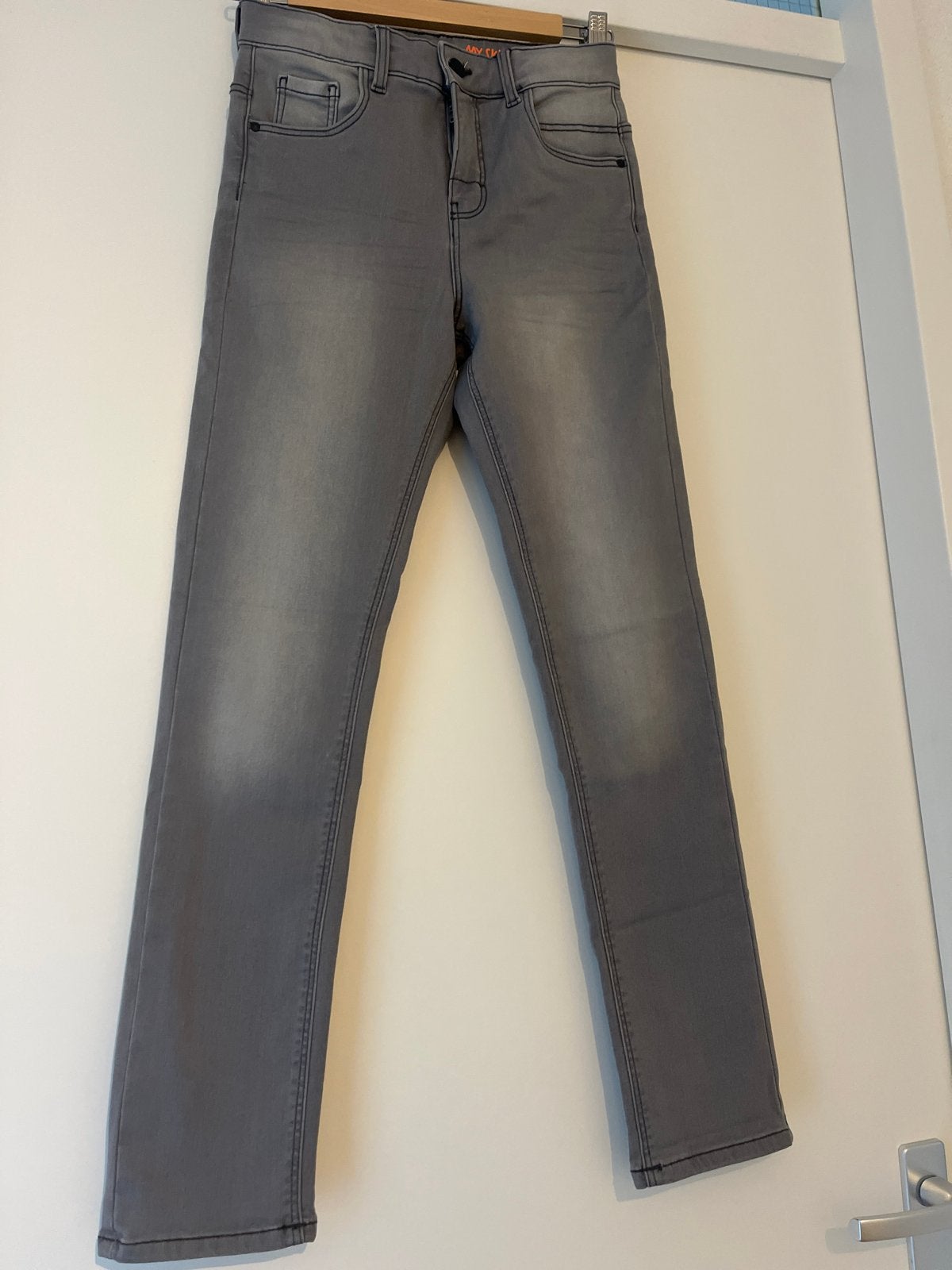 Hema My Skinny Fit Jeans - Grijs - Maat 152, Ophalen of Verzenden, Nieuw, Jongen of Meisje, Broek