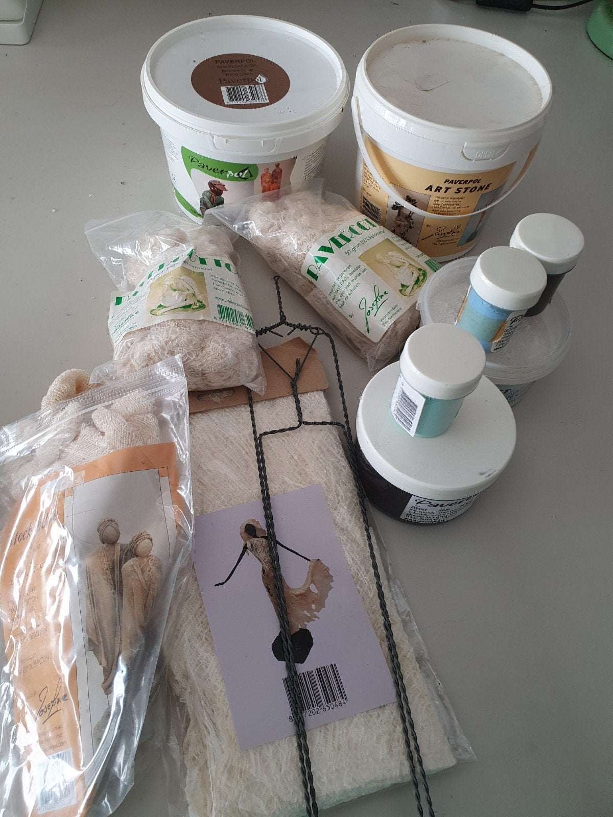 Paverpol pakket - textielverharder, Hobby en Vrije tijd, Knutselen, Ophalen of Verzenden, Gebruikt, Knutselmateriaal