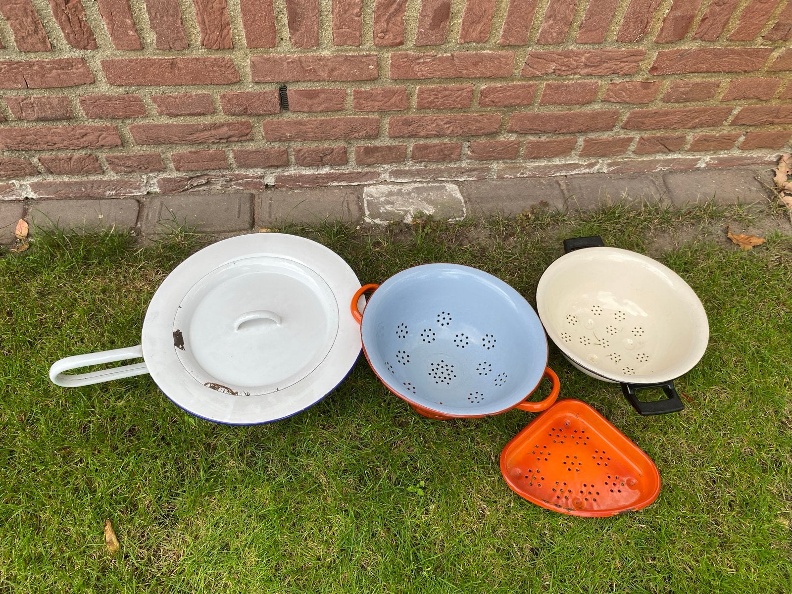 Emaille keukengerei en po: vintage set, Antiek en Kunst, Ophalen
