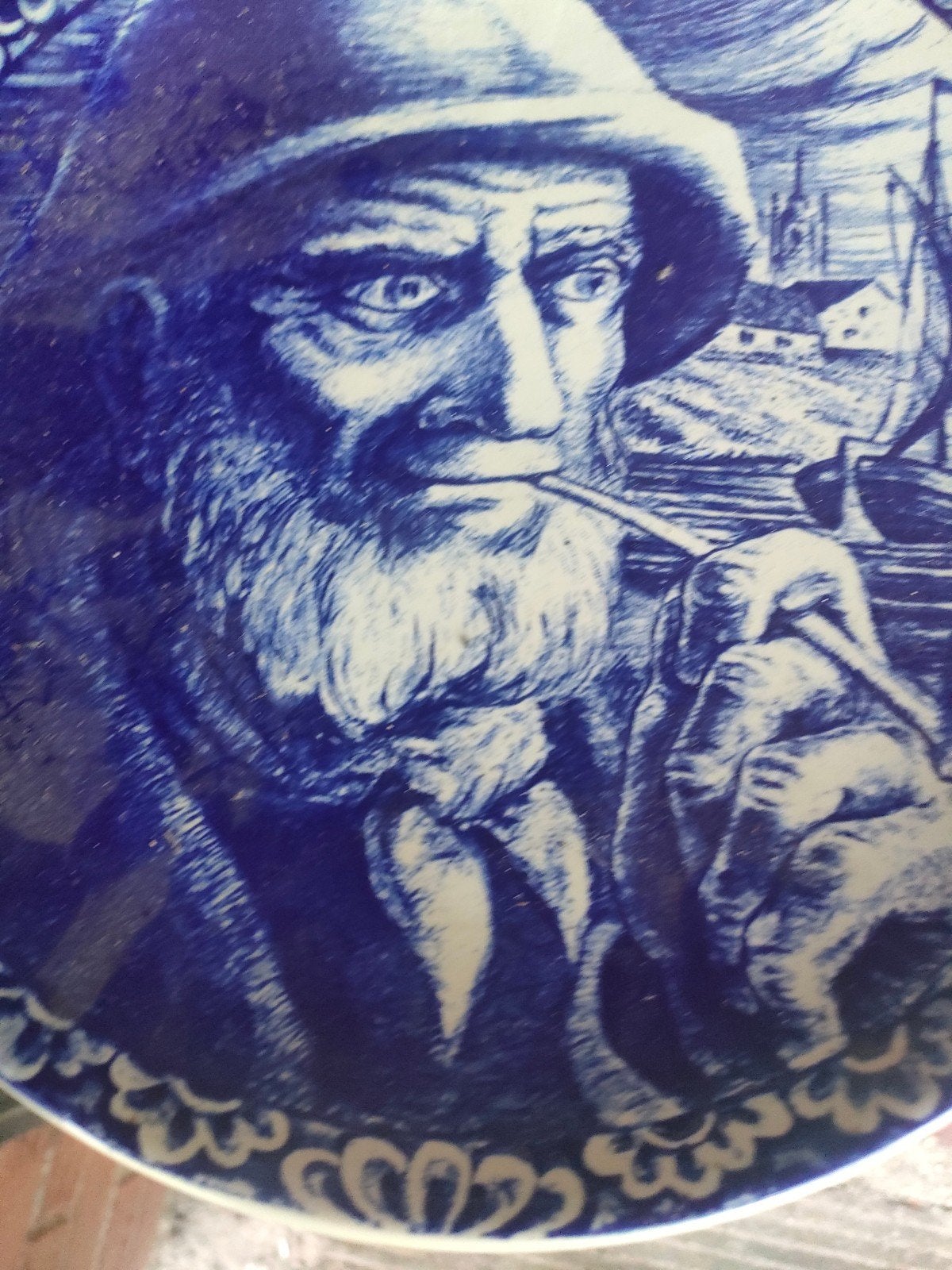 Wandborden opa oma delfs blauw, Ophalen
