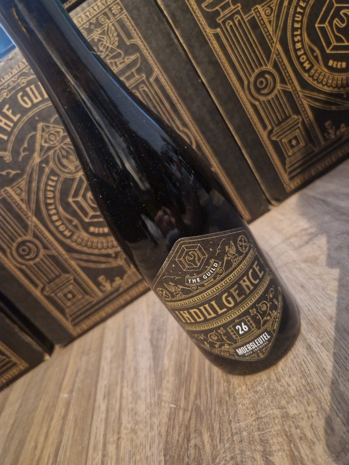 Moersleutel- The Guild: Indulgence 26, Verzamelen, Biermerken, Ophalen of Verzenden, Gebruikt, Reclamebord, Plaat of Schild, Overige merken