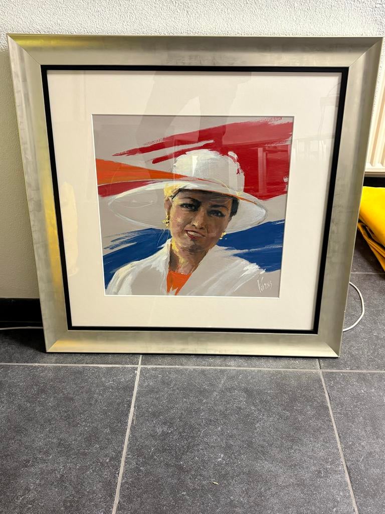 Portret van Maxima door Kees Warmoeskerken, Antiek en Kunst, Kunst | Schilderijen | Modern, Ophalen