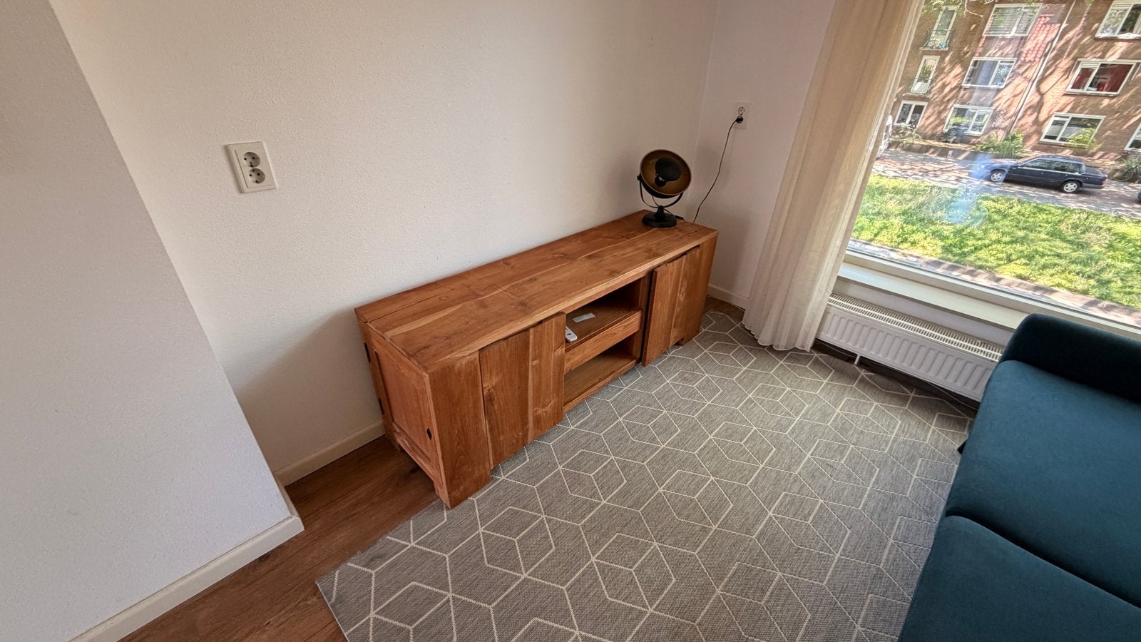 Teak Houten Dressoir - Robuust en Stijlvol, Ophalen, Gebruikt, 150 tot 200 cm, Teakhout