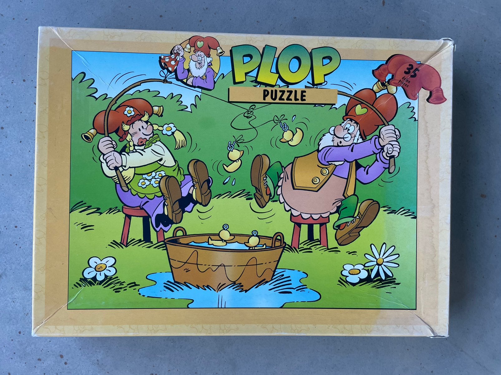 puzzel Kabouter Plop en Kwebbel, 35 stukjes, studio 100, Ophalen of Verzenden, 10 tot 50 stukjes, Gebruikt, 4 tot 6 jaar