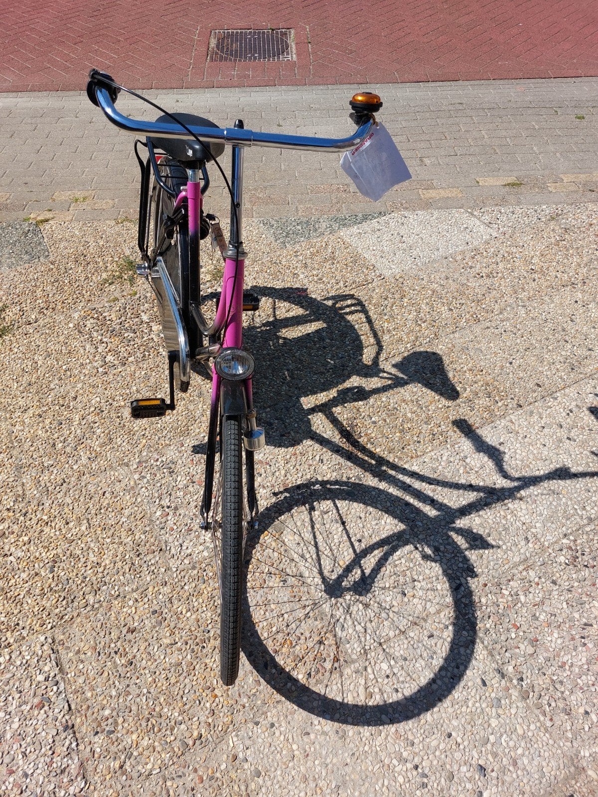 Nostalgie Kinder Omafiets 24 inch Zwart/Roze 3 Versnellingen, Minder dan 47 cm, Ophalen, Zo goed als nieuw
