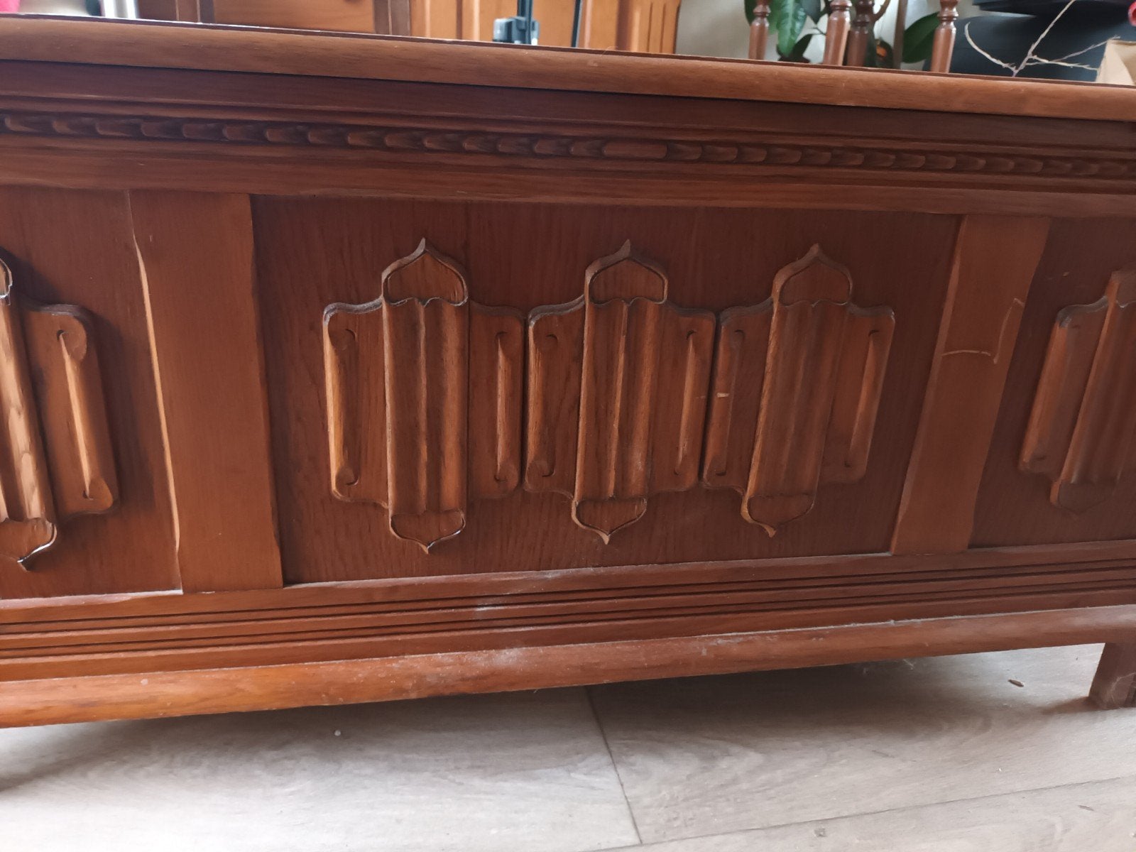 Houten dekenkist. Gratis., Huis en Inrichting, Woonaccessoires | Kisten, Ophalen, Gebruikt
