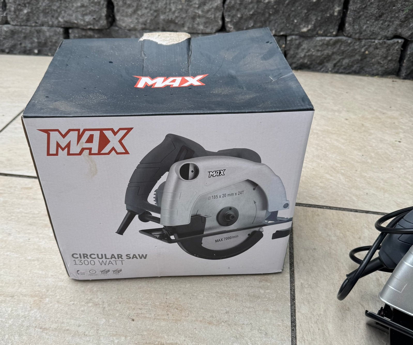 Nieuw Max cirkelzaag invalzaag 185 mm + nieuwe zaagschijf, Cirkelzaag, Nieuw, Ophalen of Verzenden, 30 tot 70 mm