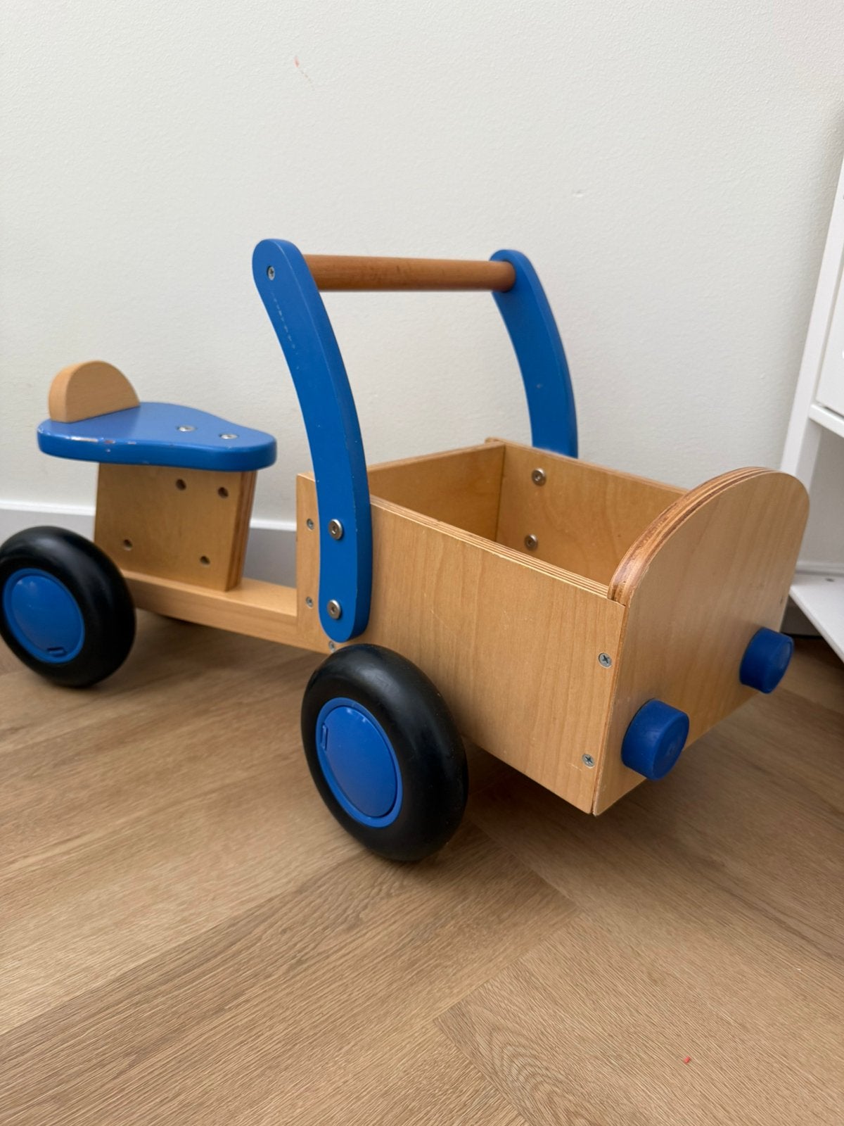 Houten loopfiets bakfiets, Ophalen, Gebruikt, Loopfiets