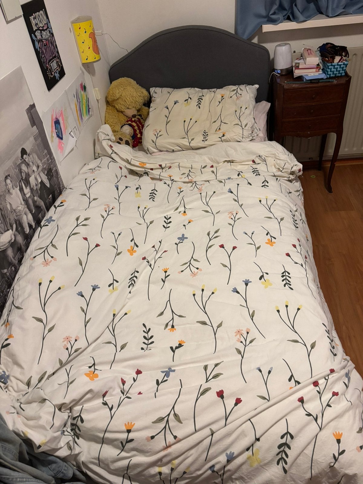 Eenpersoonsbed, Huis en Inrichting, Slaapkamer | Bedden, Ophalen, Gebruikt, 90 cm, Eenpersoons