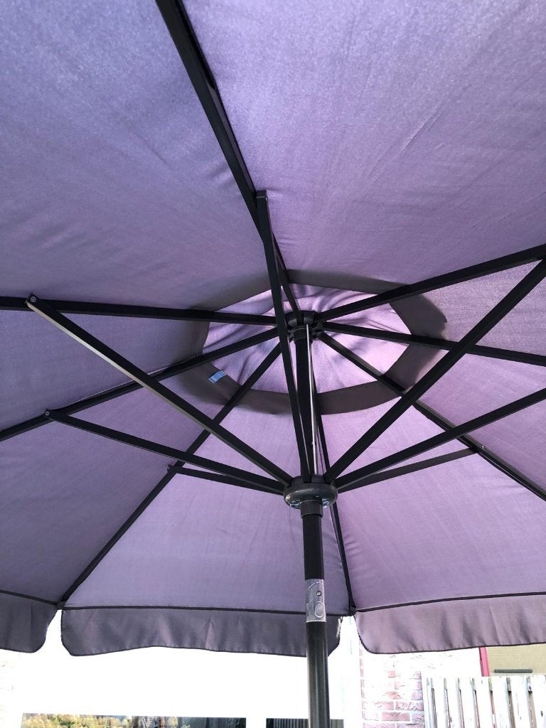 Parasol grijs, Tuin en Terras, Ophalen, Gebruikt, 2 tot 3 meter, Parasolvoet