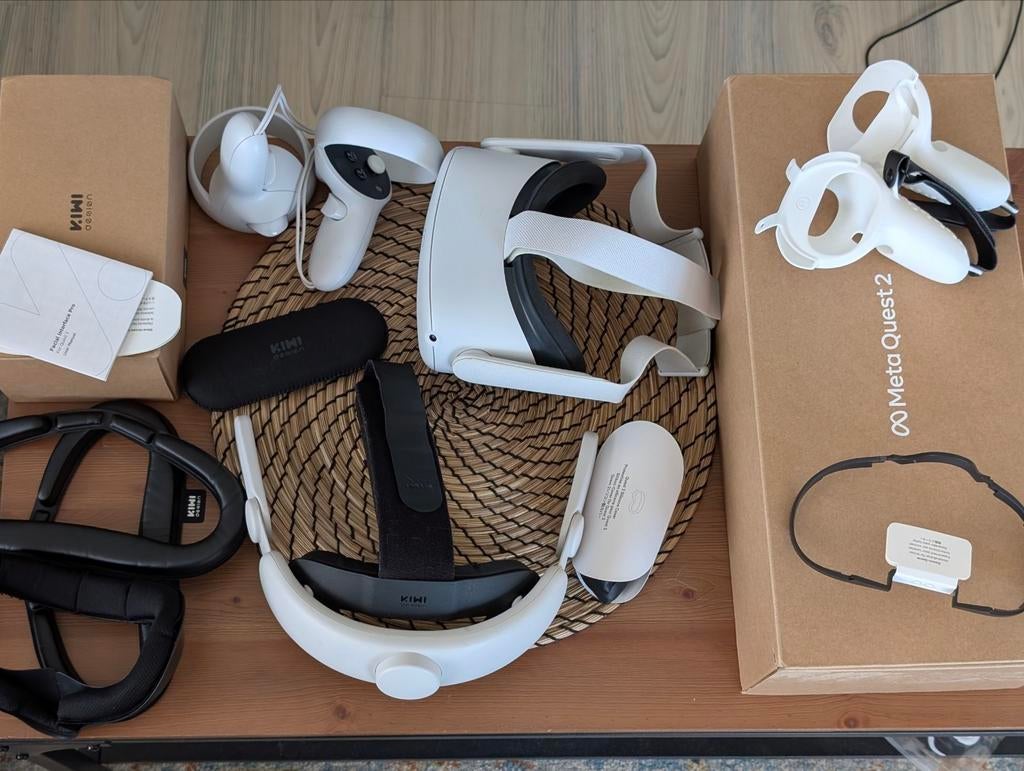 Oculus Quest 2 256GB + Kiwi accessoires VR-bril, Spelcomputers en Games, Virtual Reality, Ophalen of Verzenden, Zo goed als nieuw