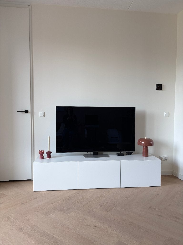 Ikea Besta  tv meubel  wit 180 cm, Ophalen, Gebruikt, 150 tot 200 cm, Minder dan 100 cm
