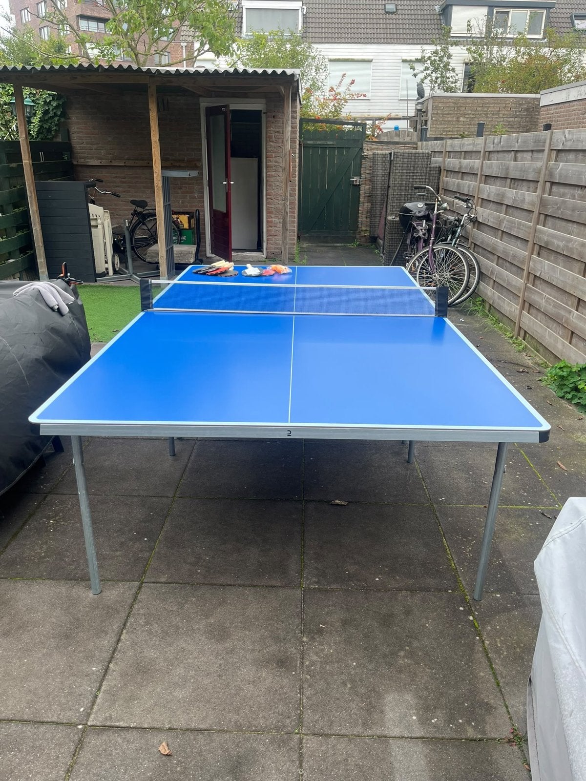 Tafeltennistafel Outdoor - Pongori, Sport en Fitness, Ophalen, Zo goed als nieuw, Tafel Outdoor, Inklapbaar