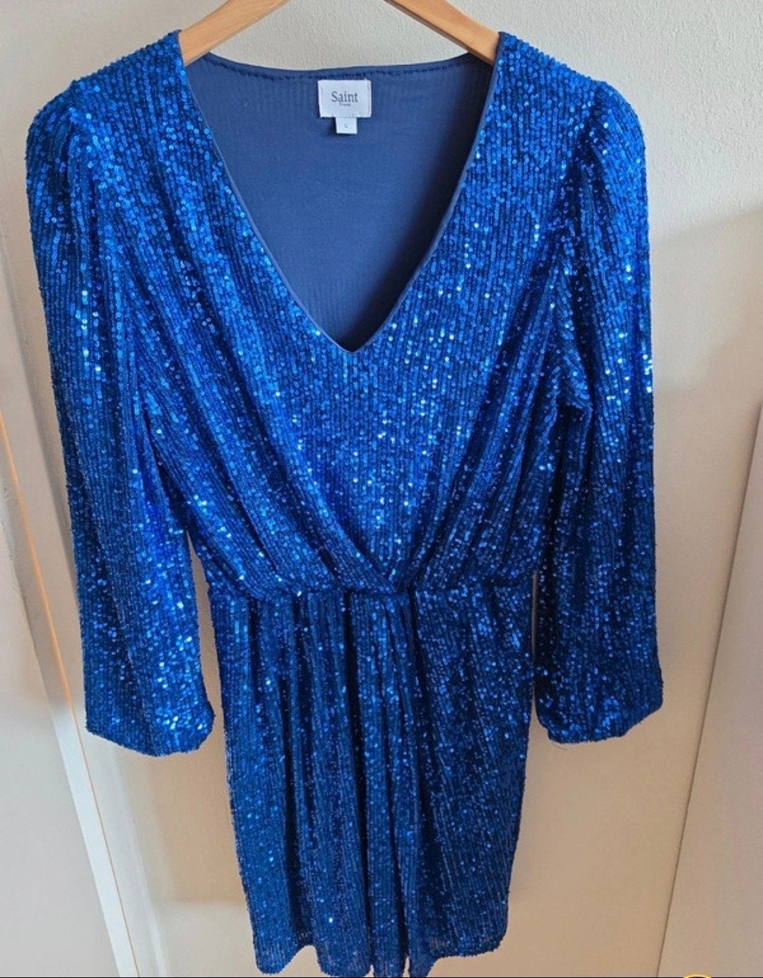 Saint Tropez pailletten jurk maat L, Kleding | Dames, Blauw, Maat 42/44 (L), Ophalen of Verzenden, Zo goed als nieuw
