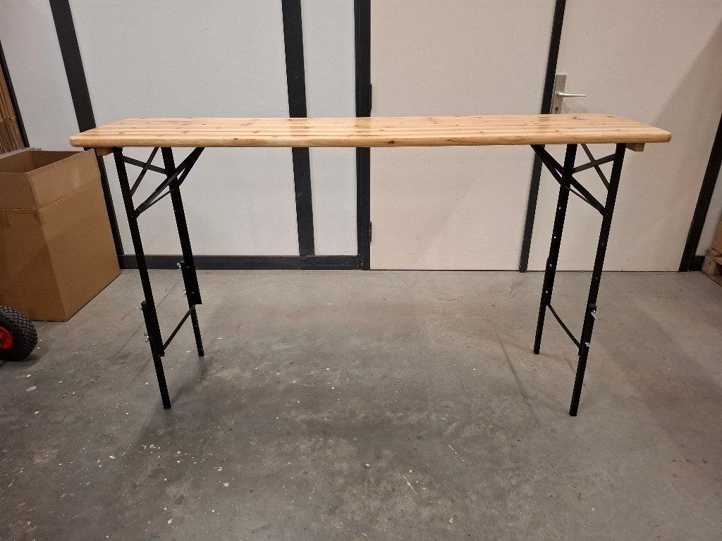biertafel in hoogte verstelbaar, Tuin en Terras, Picknicktafels, Ophalen, Zo goed als nieuw, Rechthoekig, Hout