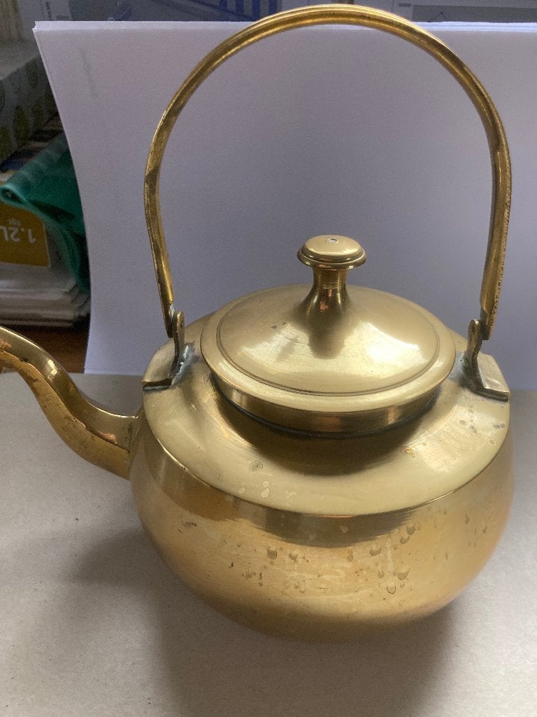 T.K. antieke appelketel van Geel koper in nette staat, Ophalen of Verzenden, Koper