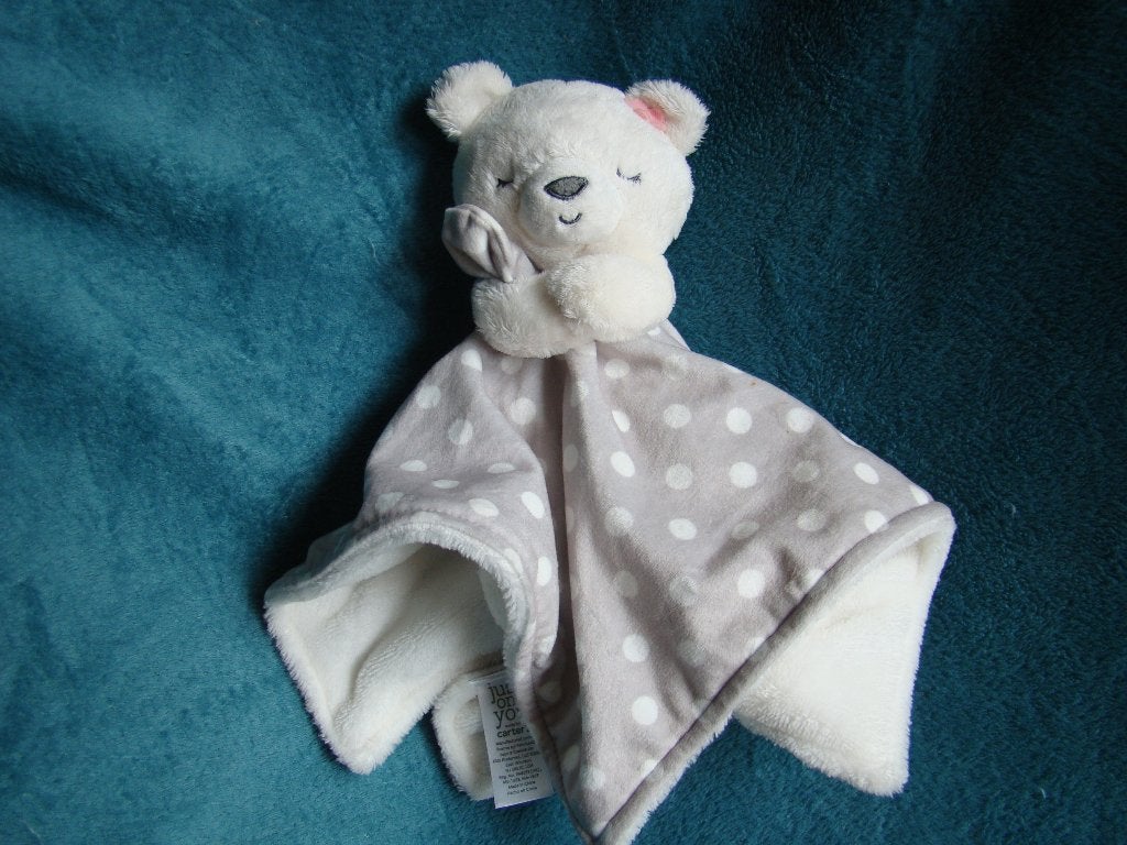 nieuw knuffeldoekje beer met gestippeld lapje vast, Nieuw, Ophalen of Verzenden, Wasbaar, Middelgroot (20 tot 80 cm)
