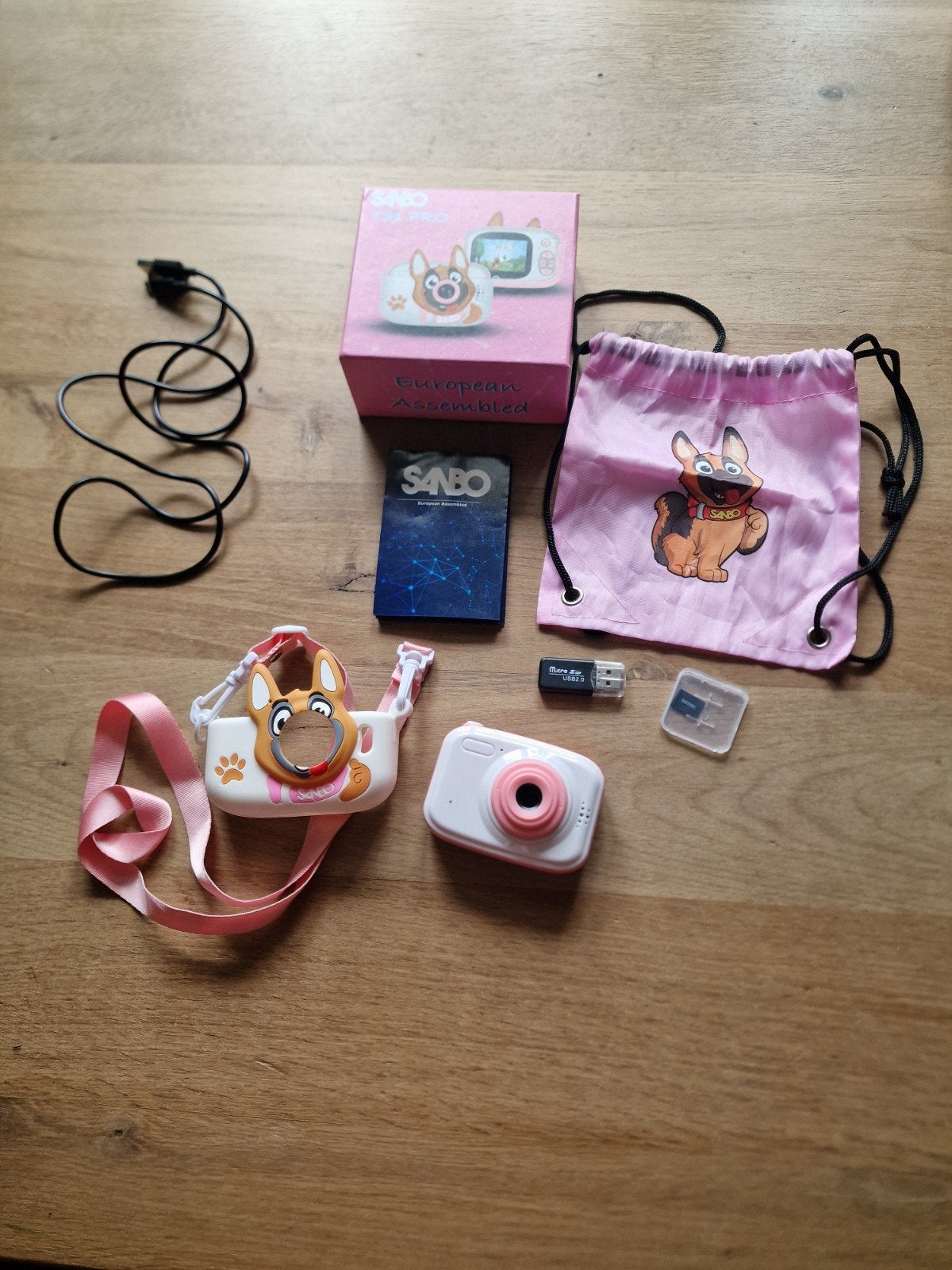 SABO Kindercamera met Leuke Hondenhoes en Accessoires, Geheugenkaart, Zo goed als nieuw, Kindercamera, Overige Merken