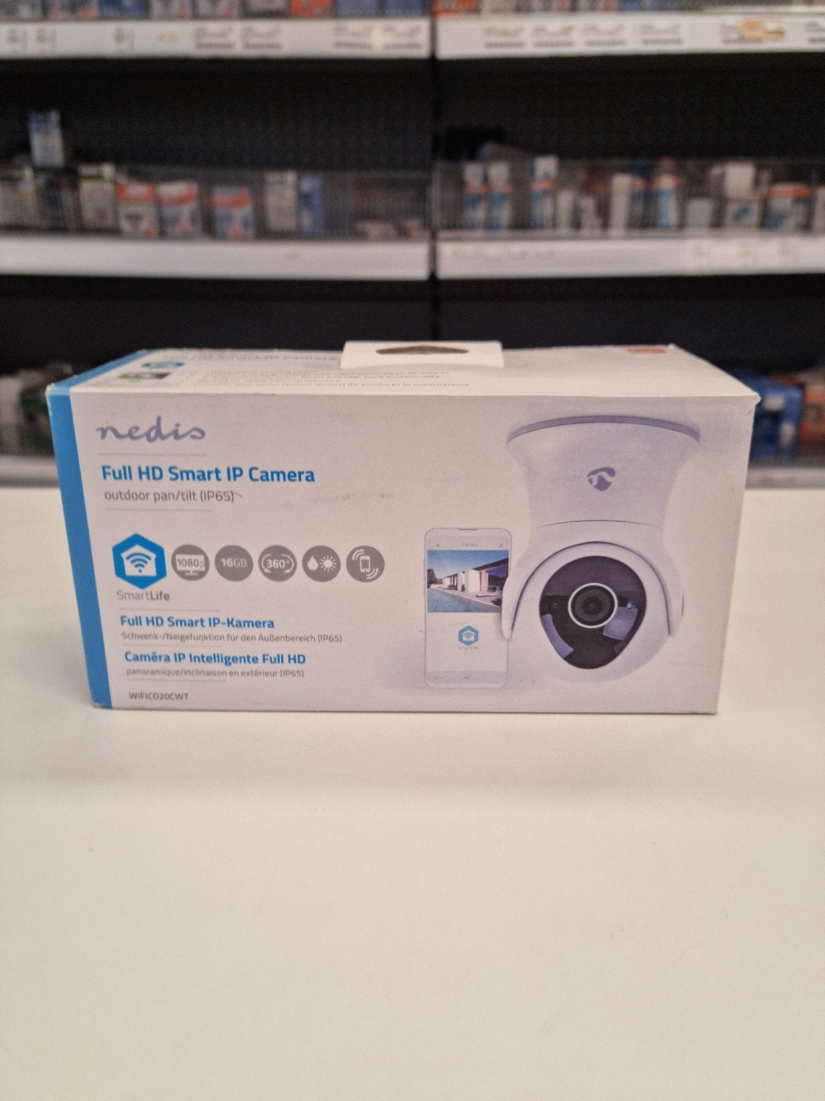 Nedis Draaibare Full HD Smart IP Buitencamera (IP65), Ophalen of Verzenden, Nieuw