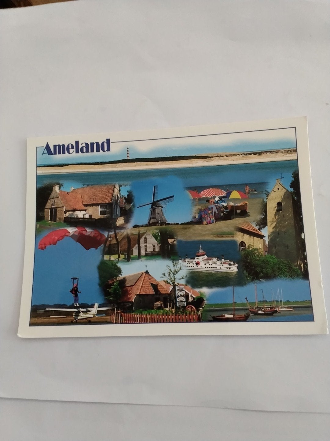 Ansichtkaart Ameland - Diverse bezienswaardigheden, Ophalen of Verzenden, 1980 tot heden, Gelopen, Waddeneilanden