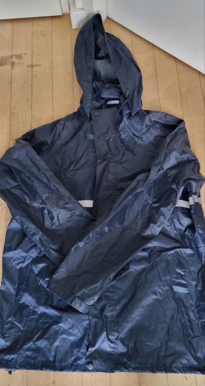 Regenjas medium blauw, Ophalen of Verzenden, Zo goed als nieuw, Regenjas, Heren