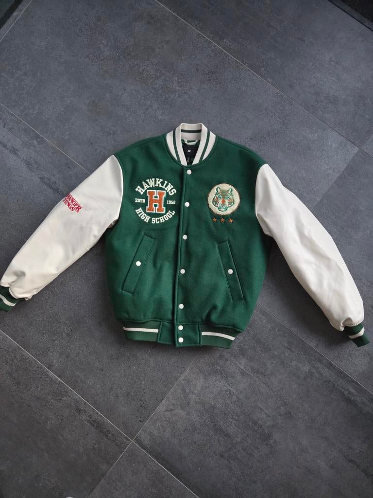 Stranger Things Hawkins High Tigers Baseball Jack Groen S, Nieuw, Ophalen of Verzenden, H&M, Groen