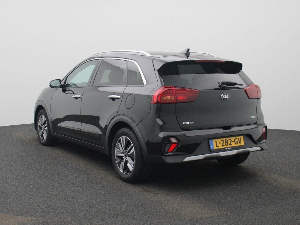 Kia Niro 1.6 GDi Hybrid DynamicPlusLine | Lederen Bekleding, Auto's, 12 maanden, Gebruikt, Euro 6, Zwart