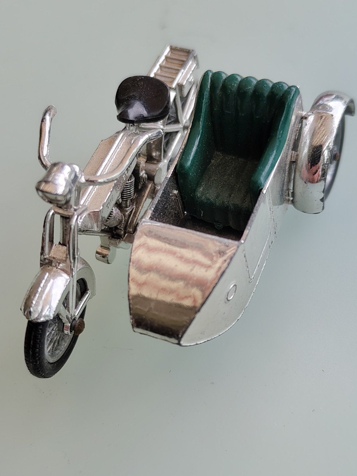 Lesney Models of Yesteryear 1914 Sunbeam met zijspan, nr 5, Overige merken, Gebruikt, Auto, 1:32 tot 1:50