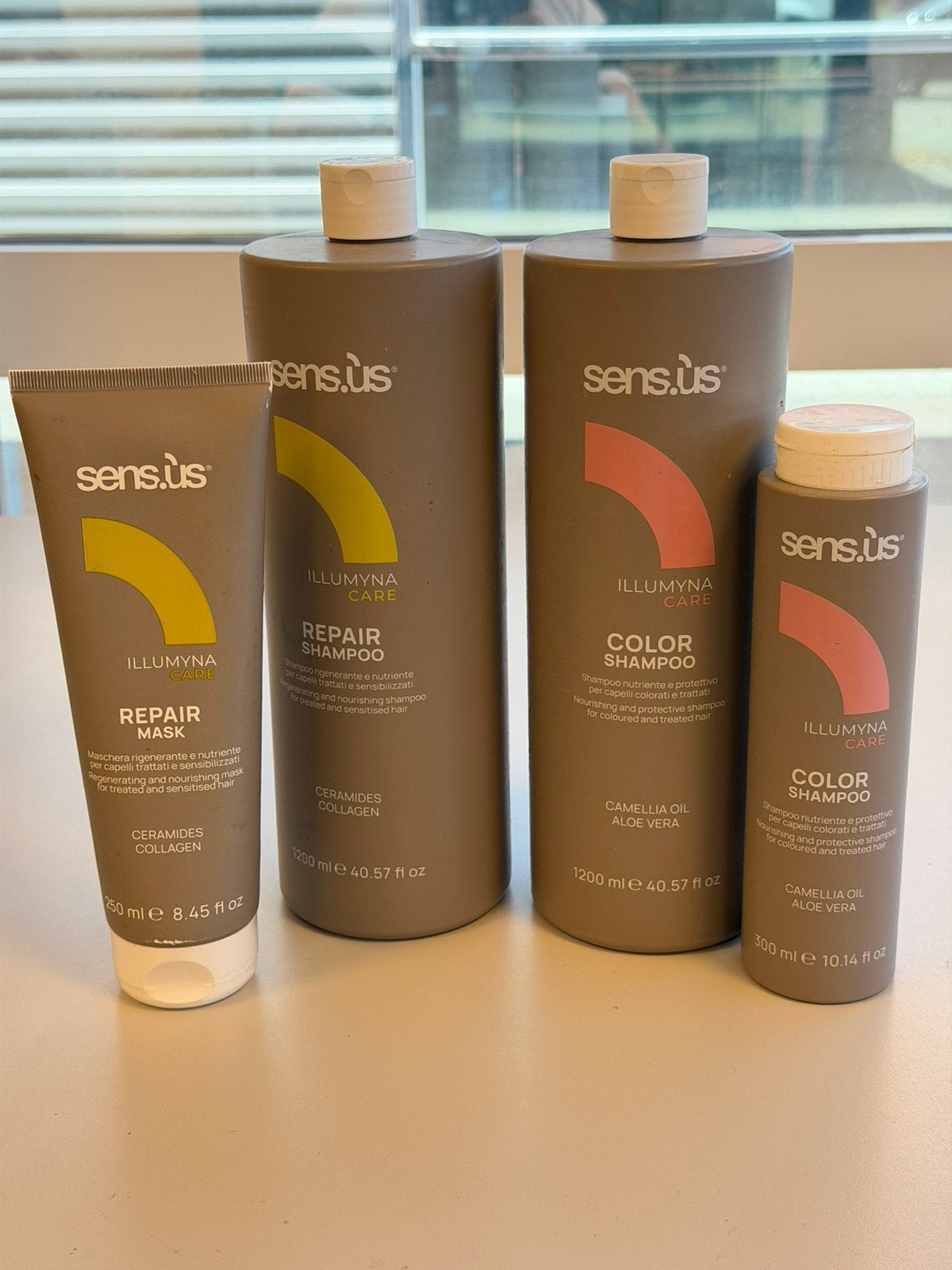 Sens-us Illumyna Care Shampoo & Masker 4 Partij repair color, Sieraden, Tassen en Uiterlijk, Uiterlijk | Haarverzorging, Nieuw