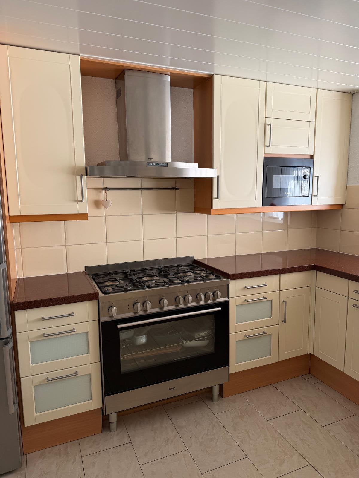 Gas fornuis Pelgrim RVS 6 pits electrische oven, Huis en Inrichting, Keuken | Complete keukens, Ophalen, Gebruikt, Overige kleuren
