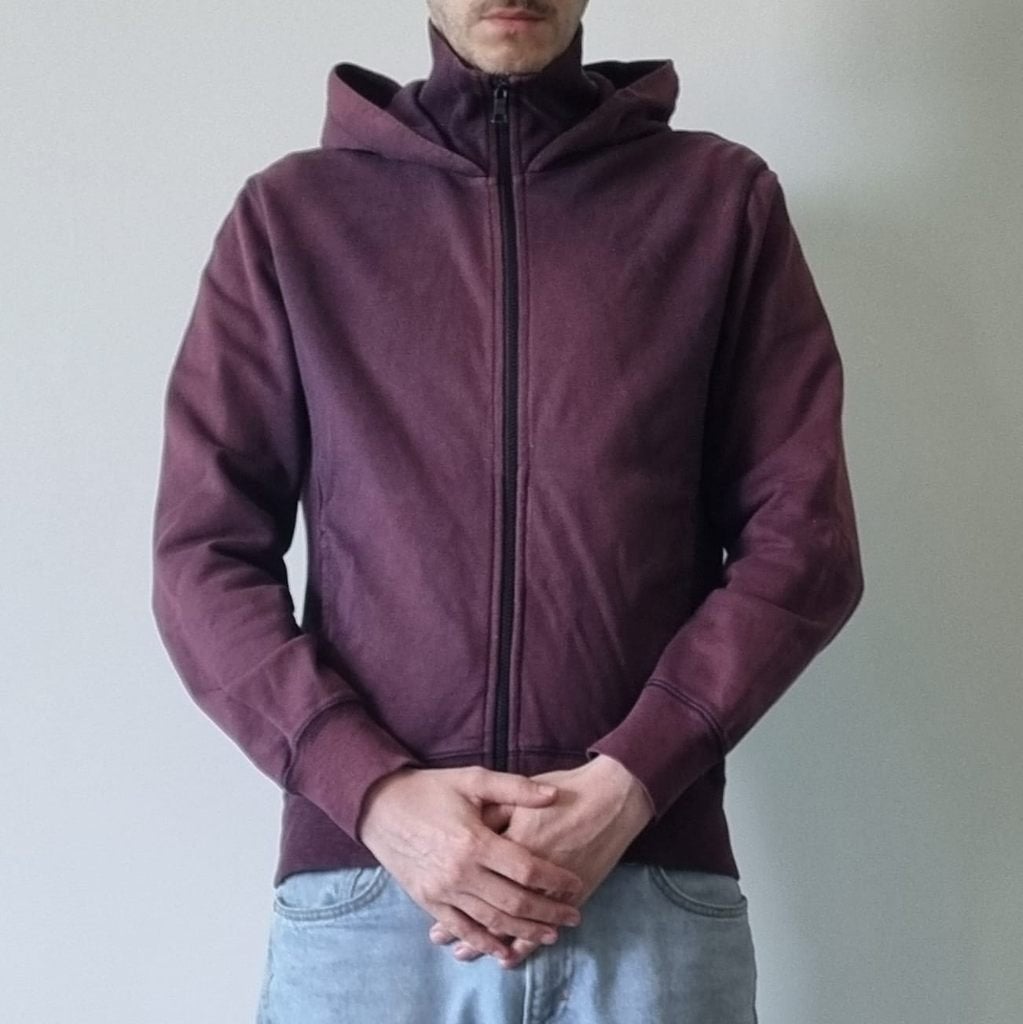 Capuchontrui / hoodie met rits van GAP, paars, maat S, GAP, Paars, Ophalen of Verzenden, Gedragen