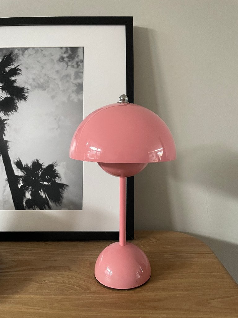 Tafellamp bureaulamp LED paddenstoel NIEUW groen roze blauw, Huis en Inrichting, Blauw, Bureaulamp, Oplaadbaar, 30 cm