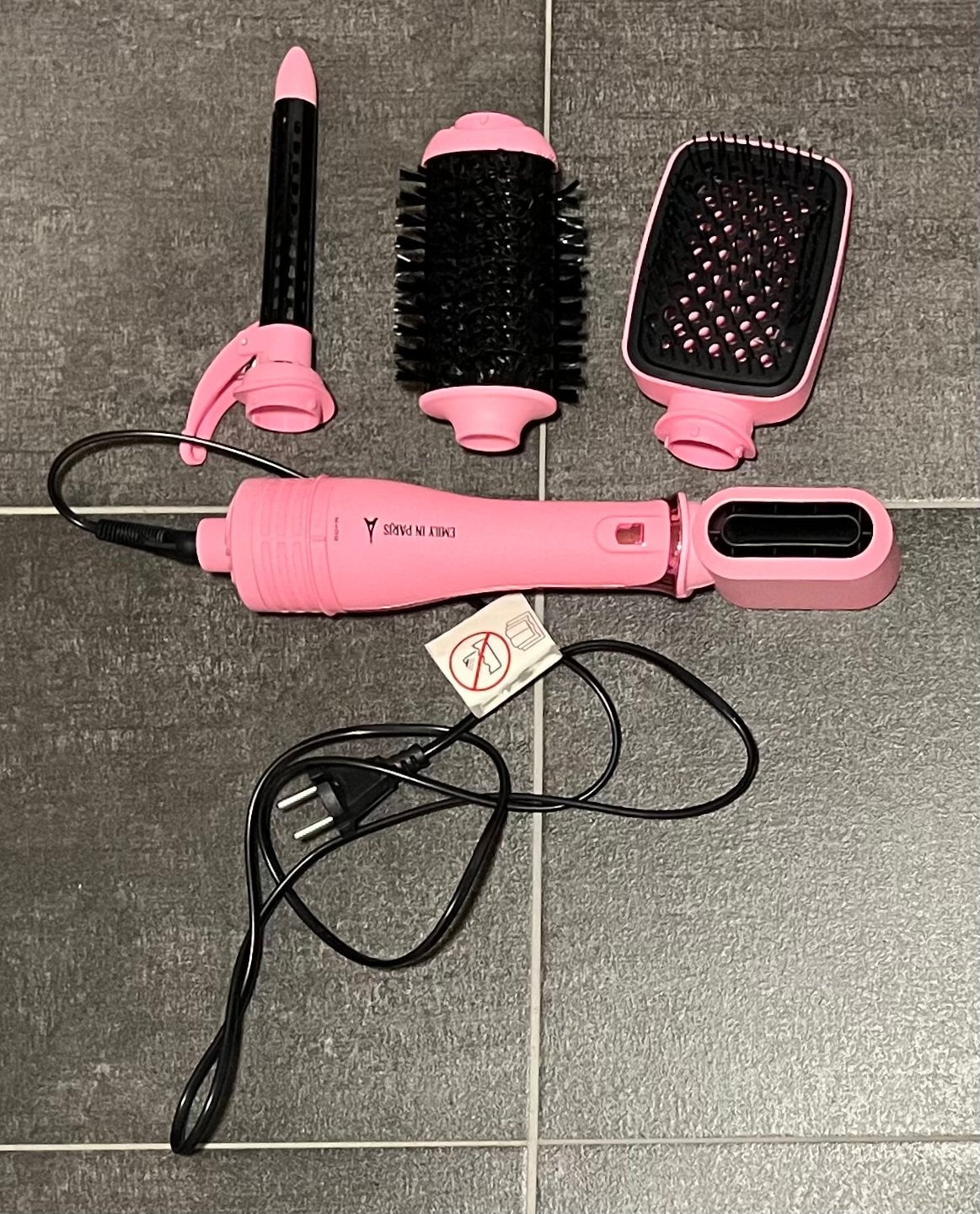 Emily in Paris 4-in-1 Haarstyling Set - Roze, Ophalen of Verzenden, Zo goed als nieuw, Haarverzorging