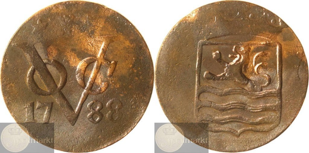 V.O.C. - Zeeland - Duit 1788 - Middelburg, Ophalen of Verzenden, Vóór koninkrijk, Overige waardes, Losse munt