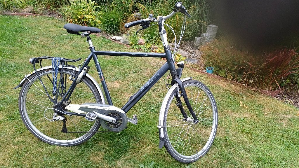 Herenfiets, Fietsen en Brommers, Fietsen | Heren | Sportfietsen en Toerfietsen, Ophalen, 28 inch, Gebruikt, Vering