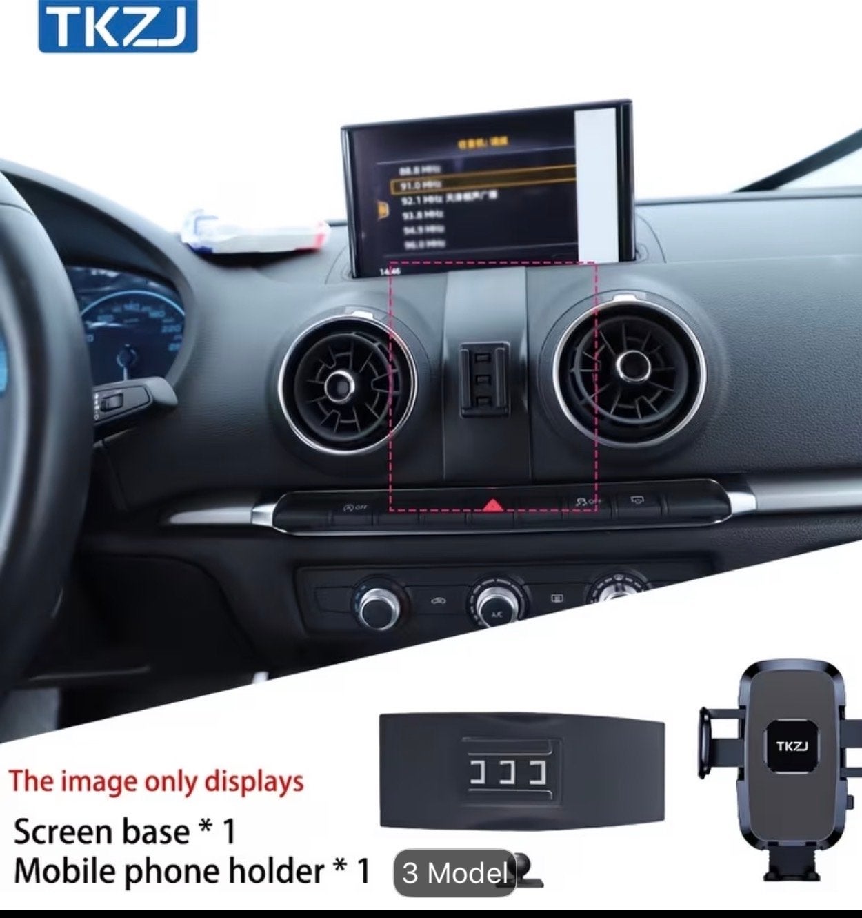 Telefoonhouder Audi A3 (2014-2020) - Dashboard montage, Ophalen of Verzenden, Nieuw, Auto