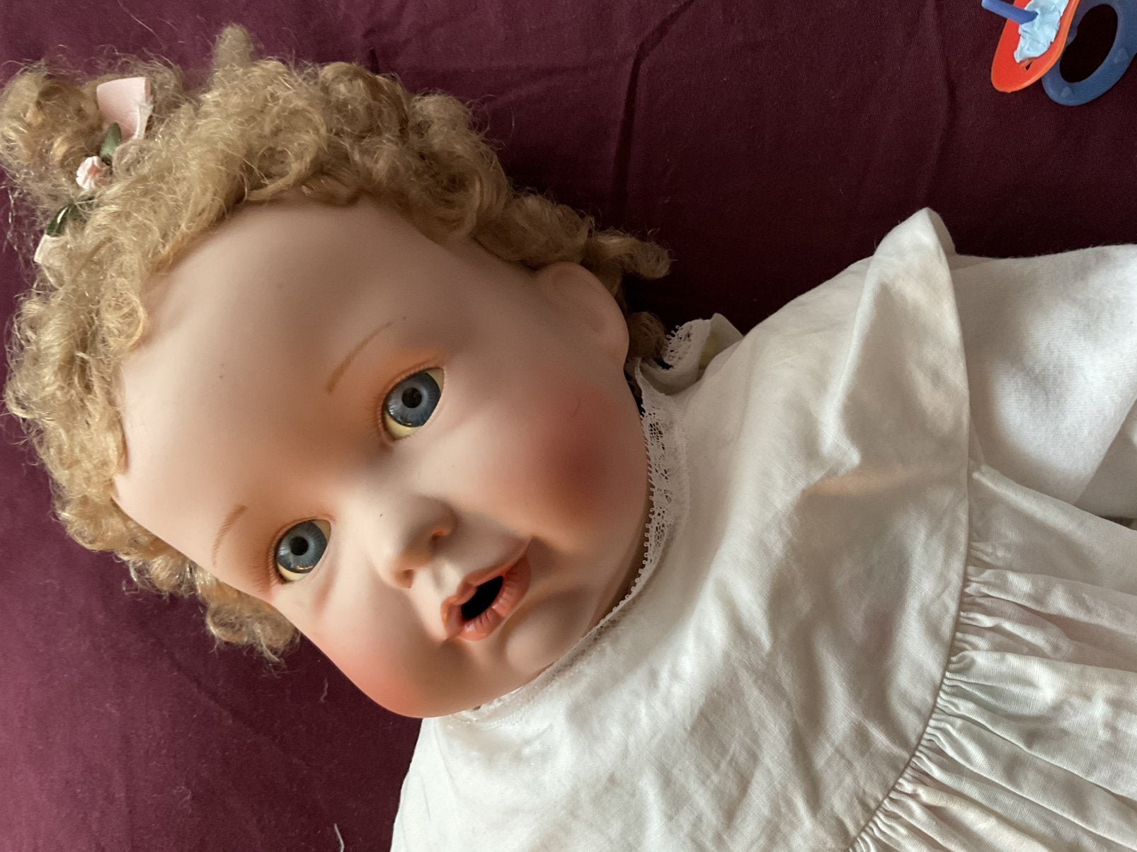 Joan Ibarolle pop, porcelein, 60 cm, Verzamelen, Ophalen of Verzenden, Zo goed als nieuw, Babypop