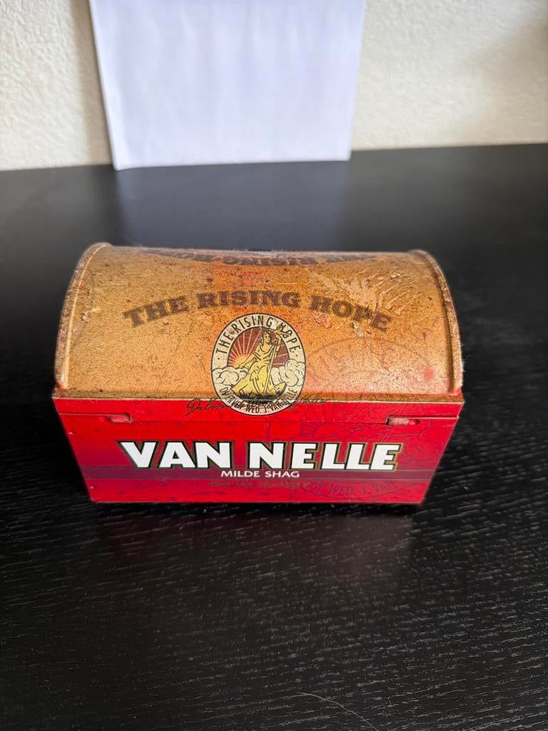 Vintage Van Nelle Milde Shag Tabaksblik - The Rising Hope, Verzamelen, Blikken, Ophalen of Verzenden, Zo goed als nieuw