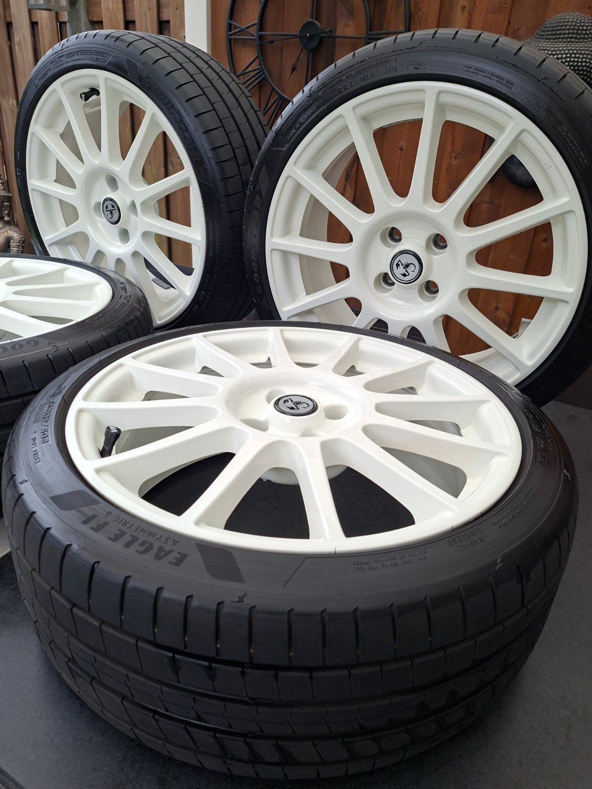 abarth esseesse 17inch 4x98 met Goodyear Eagle F1 zomerbande, Auto-onderdelen, Ophalen, Gebruikt, Banden en Velgen, 17 inch