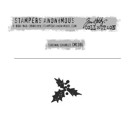 SA Tim Holtz Cling Stamp Seasonal Scribble #386/04, Verzenden, Nieuw, EZ-mounted stempel